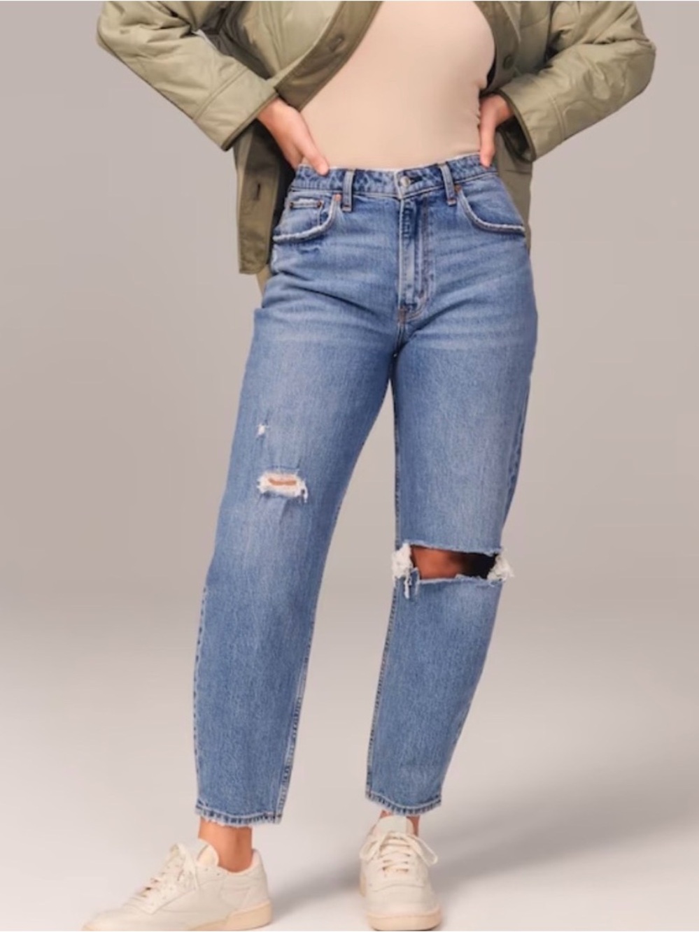 Abercrombie and Fitch Curve Love The 80s Mom High Rise Jeans